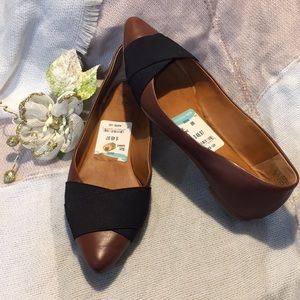 Leather flats